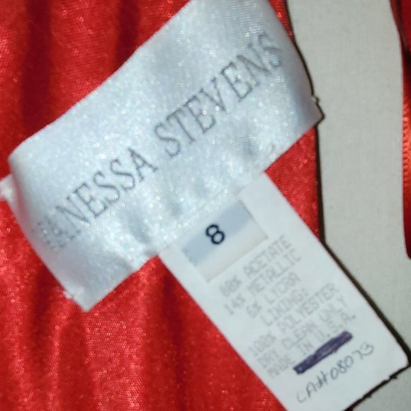Vanessa Stevens Red Sparkle Evening Gown Circa 1993 - Picture 8 of 8